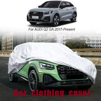 Housse voiture pour Audi Q5, Q4, Q7 et Q8 en Oxford argenté, anti-UV, 12 modèles au choix