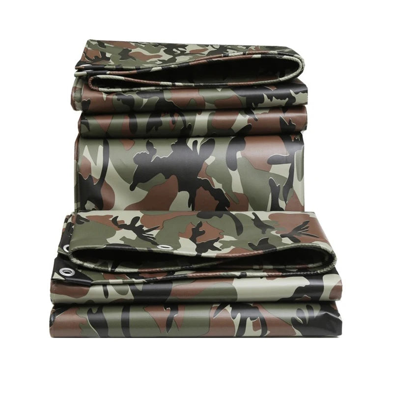 Bâche PVC verte et camouflage 450 g/m² à œillets, 3 motifs, de 2 x 1,5 à 3 x 4 m