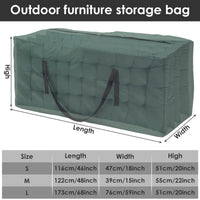 Sac de rangement pour coussins de salon de jardin, Oxford imperméable, 3 coloris, 3 tailles