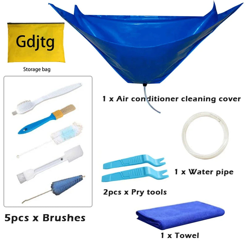 Kit de nettoyage de climatiseur avec housse Oxford imperméable, 98 ou 118 cm, 4 versions