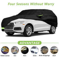 Housse voiture pour Audi Q5 et SQ5 2009-2025, polyester 210T avec fermeture éclair côté conducteur