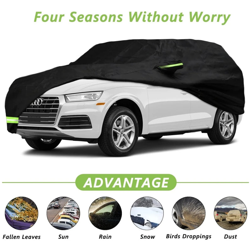 Housse voiture pour Audi Q5 et SQ5 2009-2025, polyester 210T avec fermeture éclair côté conducteur