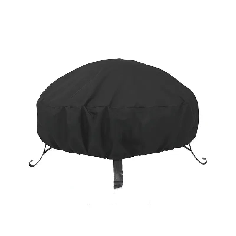 Housse brasero ronde en polyester 420D imperméable avec cordon de serrage, Ø 38 à 127 cm