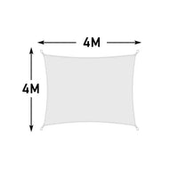 Voile d'ombrage blanche en Oxford 420D, carrée, rectangulaire ou triangulaire