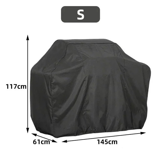 Housse barbecue gaz ou charbon imperméable, Oxford polyester noir, 7 tailles dont une ronde
