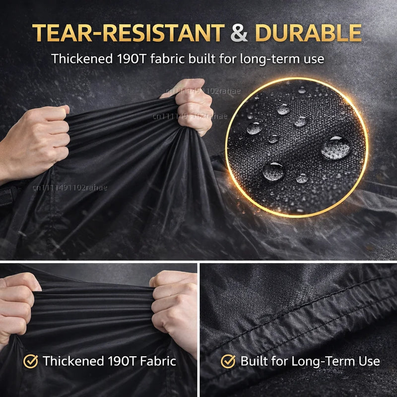 Housse moto pour Yamaha MT-07, polyester 210D imperméable, anti-UV, bandes réfléchissantes, 6 tailles