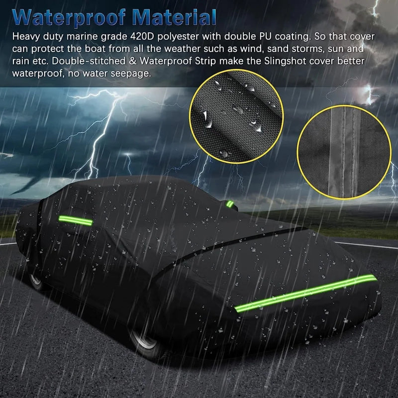 Housse voiture pour Chevrolet Corvette C6 2005-2013, polyester 210T imperméable avec sangles coupe-vent