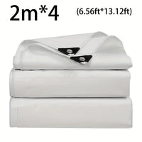 Bâche blanche imperméable en polyéthylène 0,3 mm, abri solaire et jardin, 19 tailles