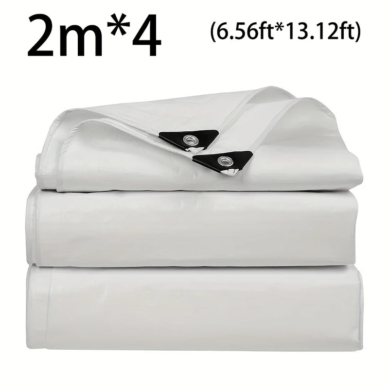 Bâche blanche imperméable en polyéthylène 0,3 mm, abri solaire et jardin, 19 tailles