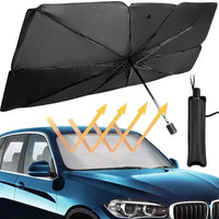 Pare-soleil parapluie argenté pliable pour pare-brise, petit ou grand modèle