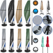 Housse parasol déporté imperméable et coupe-vent en Oxford 210D, droite ou banane, 4 coloris