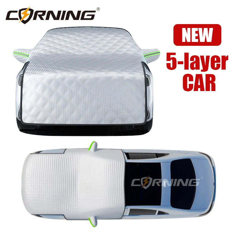 Protection pare-brise, capot et rétroviseurs en PEVA aluminium, 3 ou 5 couches, voiture, SUV et monospace
