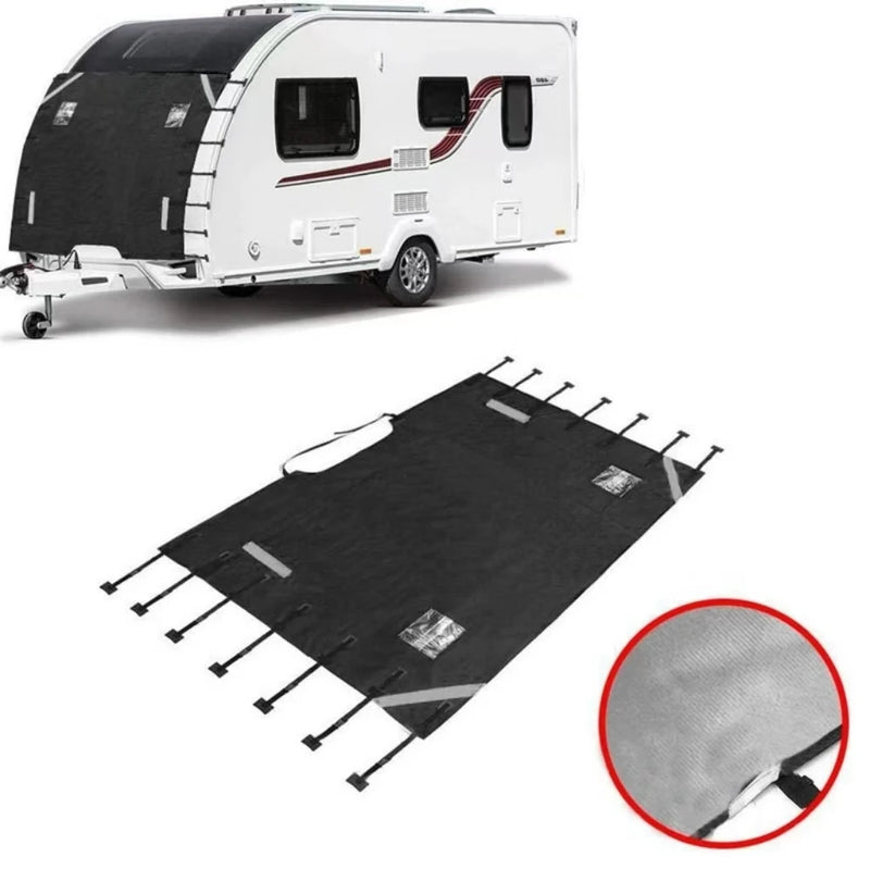 Housse avant de remorquage pour caravane, Oxford 210D imperméable et anti-UV, 220 x 175 cm