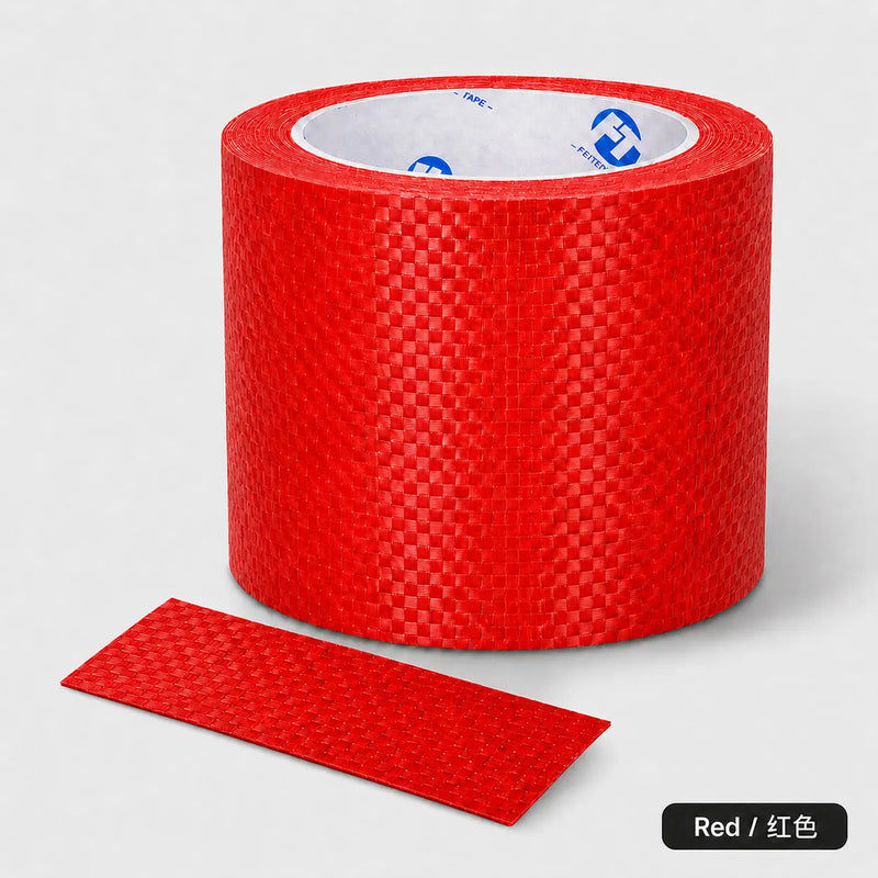 Ruban de réparation bâche polyéthylène tissé, 7 coloris, 6 à 18 cm, 2 à 12 m