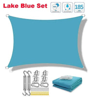 Voile d'ombrage rectangulaire imperméable en polyester 300D, anti-UV, 10 tailles
