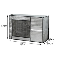 Housse de climatiseur extérieur en aluminium, façade en maille, 5 tailles de 75 à 105 cm