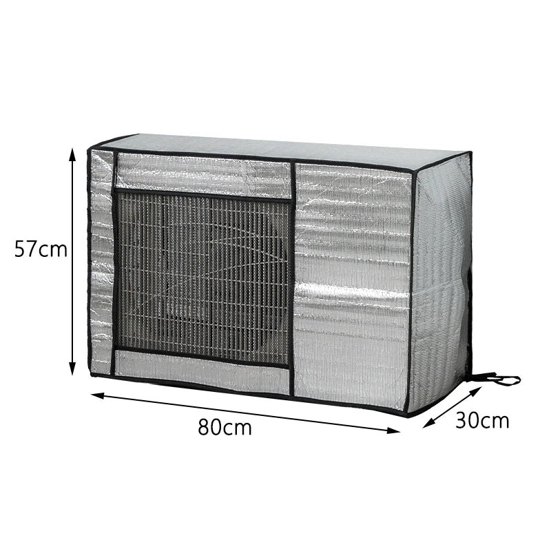 Housse de climatiseur extérieur en aluminium, façade en maille, 5 tailles de 75 à 105 cm
