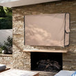 Housse TV extérieure beige imperméable Oxford 210D, 10 tailles de 76 à 170 cm