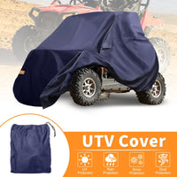 Housse UTV pour Polaris RZR Pro XP, 210D-PU imperméable, bleue, bandes réfléchissantes