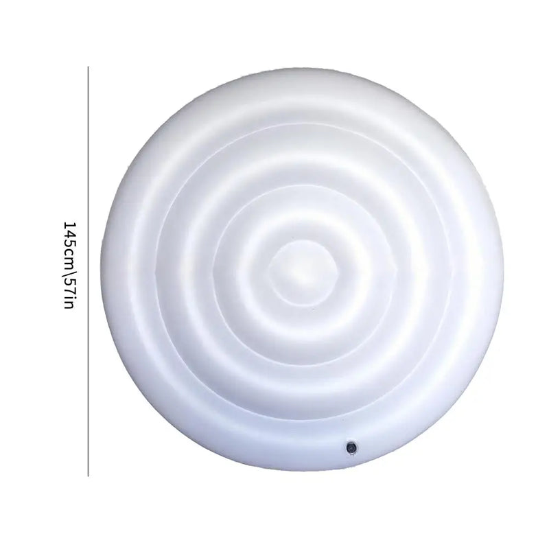 Housse de spa gonflable ronde blanche 145 cm en PVC, pliable, protection pluie et vent