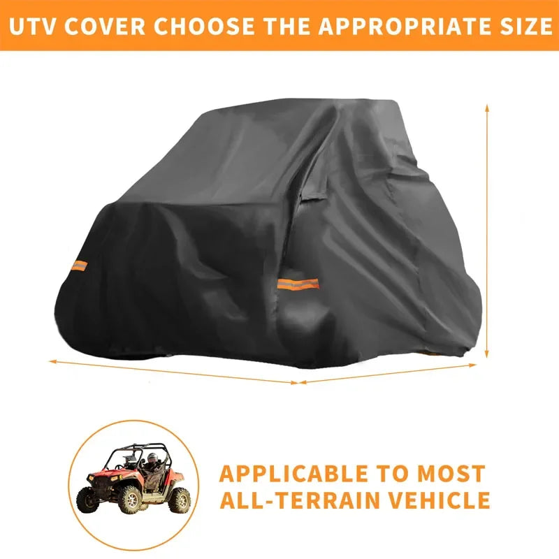 Housse UTV pour Polaris RZR Pro XP, 210D-PU imperméable, bleue, bandes réfléchissantes