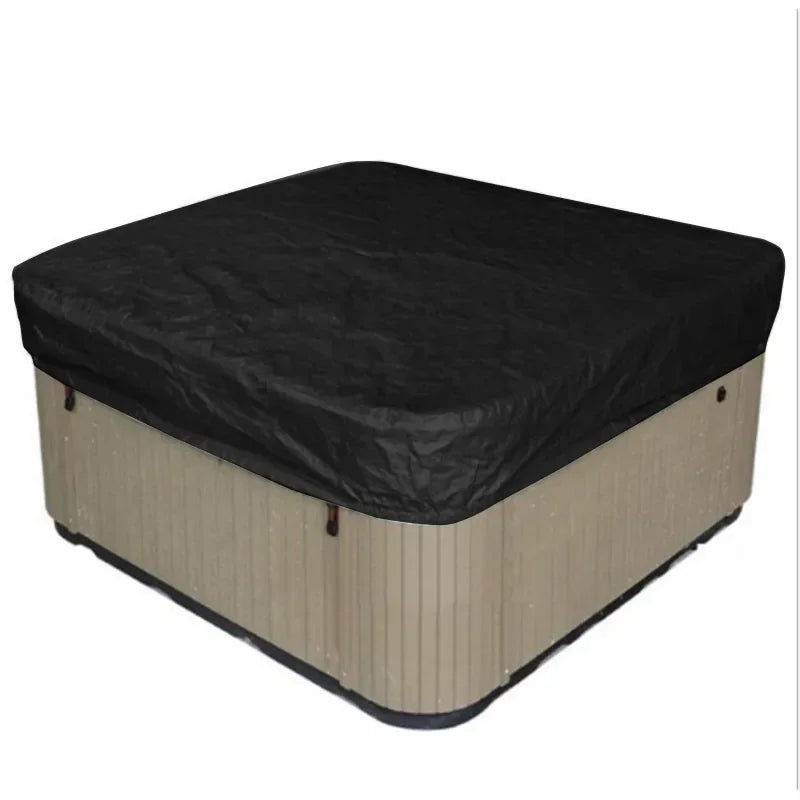 Housse spa carré imperméable anti-UV à cordon de serrage, 4 coloris, de 207 à 231 cm
