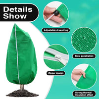 Housse d'hivernage verte à fermeture éclair pour plantes et arbustes, 5 tailles