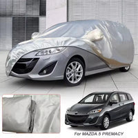 Housse voiture pour Mazda CX-3, CX-30, Mazda 3 et Mazda 6, polyester taffetas argent, imperméable anti-UV