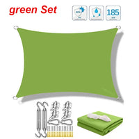 Voile d'ombrage rectangulaire imperméable en polyester 300D, anti-UV, 10 tailles
