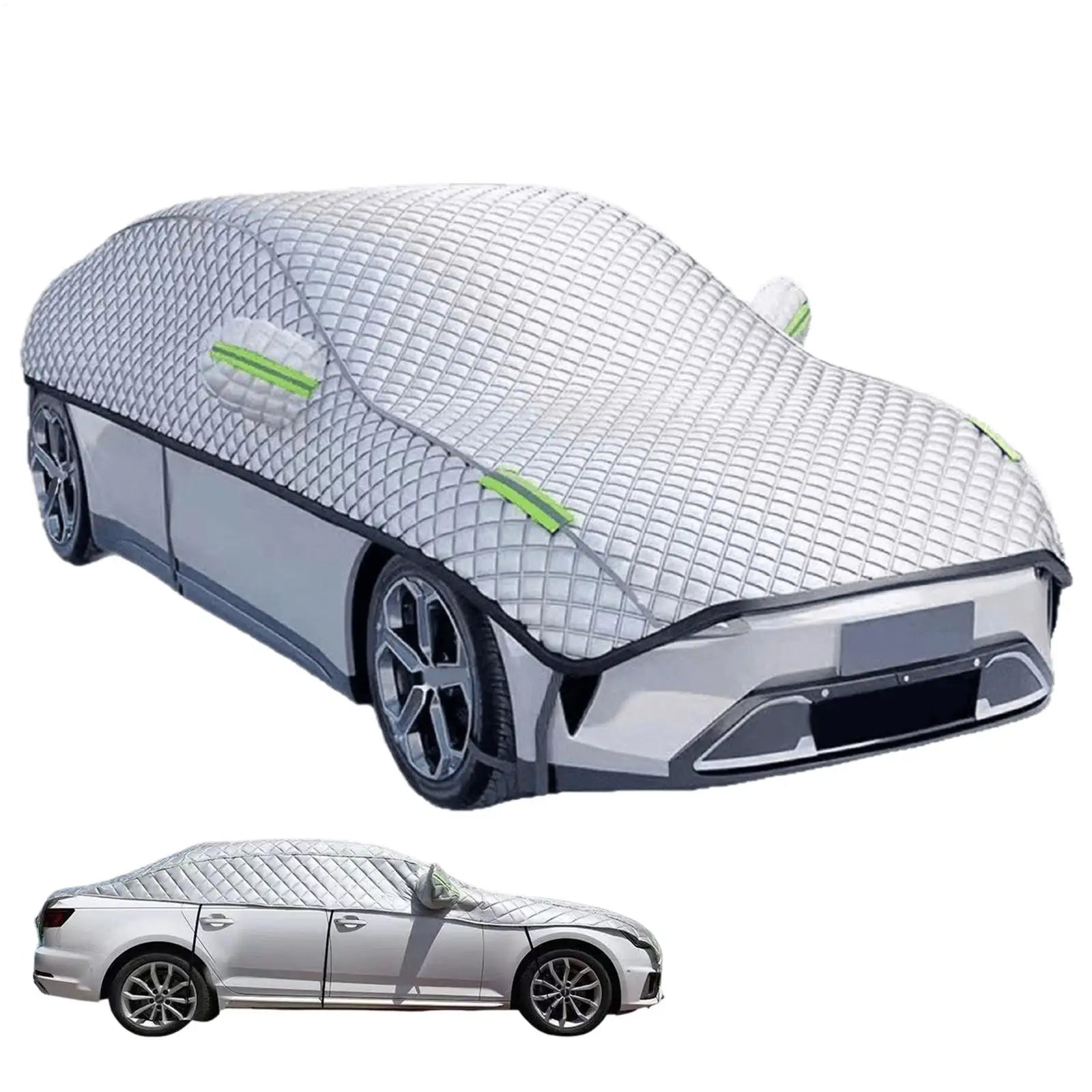 Demi-housse voiture extérieure imperméable à 10 bandes élastiques, 530 x 250 cm