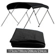 Toile de remplacement pour bimini de bateau 4 arceaux, noire, Oxford PVC, 4 tailles