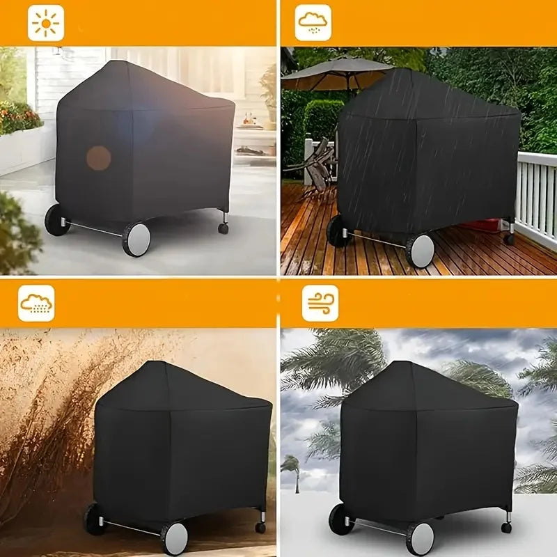 Housse barbecue pour Weber Performer Deluxe 22 pouces, polyester imperméable, 123 x 65 x 101 cm