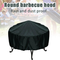 Housse de brasero ronde imperméable coupe-vent en polyester, 4 dimensions de 76 à 112 cm