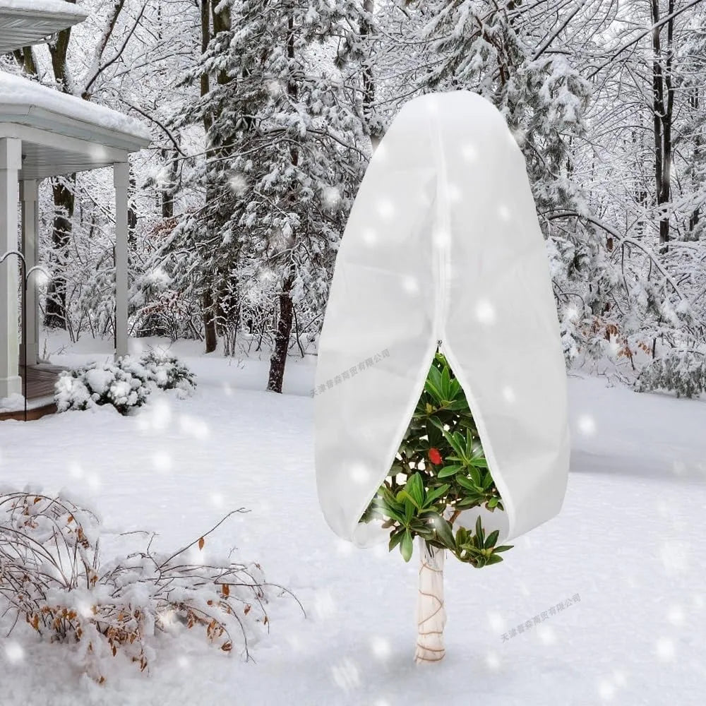 Voile d'hivernage zippé à cordon pour plantes et arbustes, 3 coloris, de 0,5x1 à 2,5x3,5 m