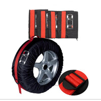 Housses de pneus de voiture, lot de 4, sangles noires ou rouges, 13 à 20 pouces