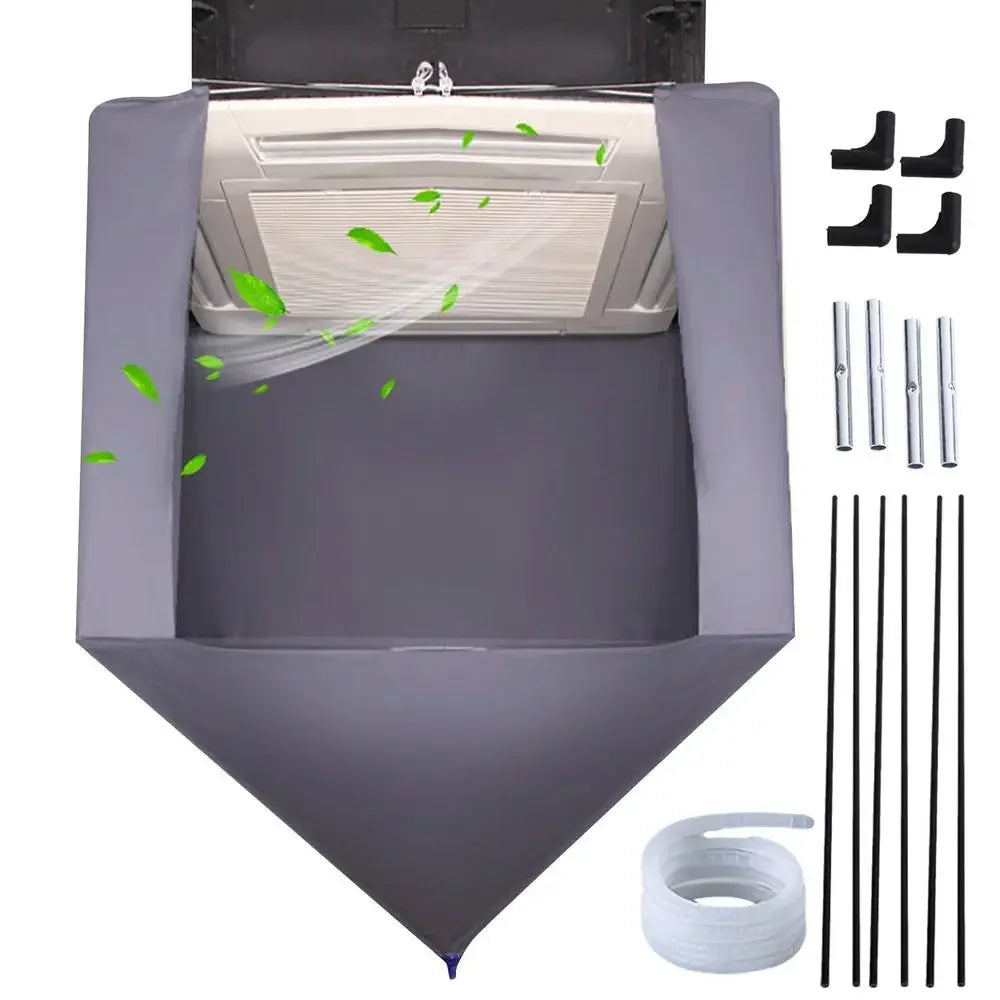 Bâche de nettoyage climatiseur cassette de plafond, kit complet avec tuyau d'eau de 3 m