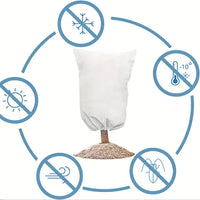 Housse d'hivernage pour plantes en tissu non tissé, cordon de serrage, beige ou blanc, 5 tailles