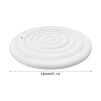 Couvercle gonflable blanc pour spa rond 145 cm, isolant, avec deux poignées