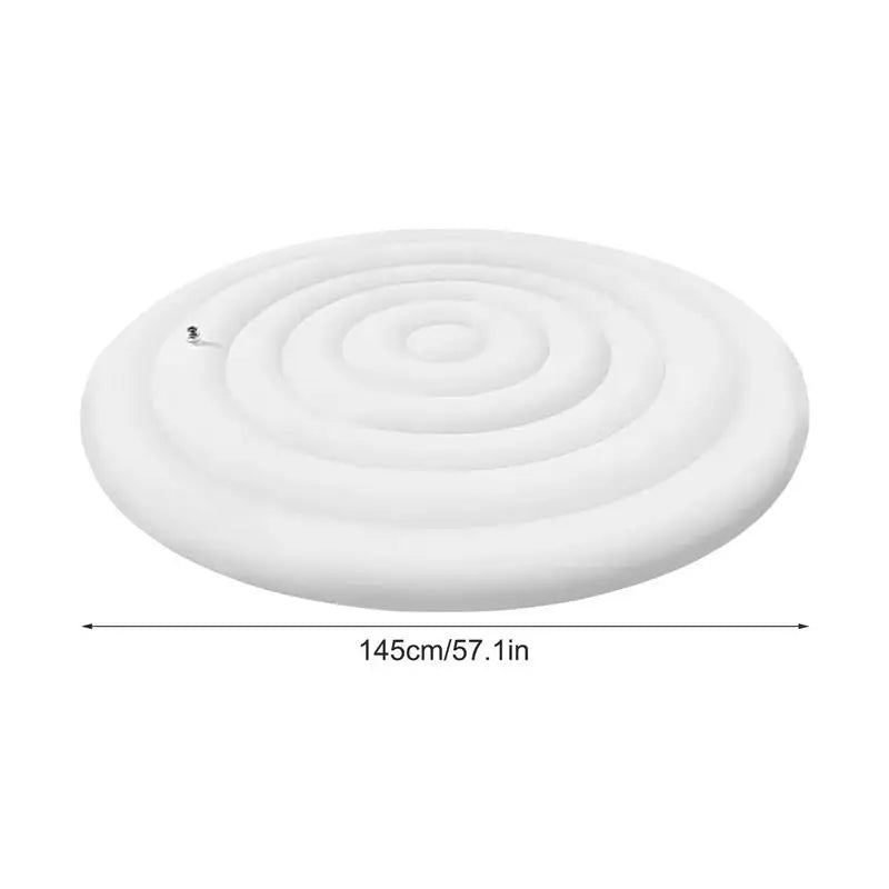 Couvercle gonflable blanc pour spa rond 145 cm, isolant, avec deux poignées