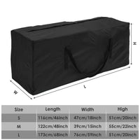 Sac de rangement pour coussins de salon de jardin, Oxford imperméable, 3 coloris, 3 tailles