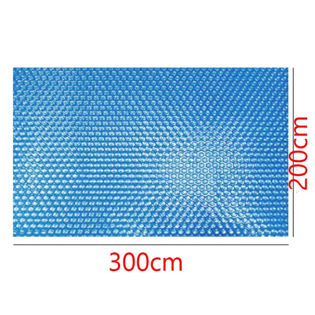 Bâche à bulles piscine rectangulaire ou ronde bleue, isolation thermique, 7 dimensions