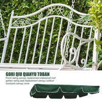 Toit de remplacement pour balancelle de jardin, polyester vert imperméable et anti-UV, 3 tailles