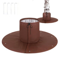 Housse d'hivernage pour pied de palmier avec jupe isolante de 100 cm, marron ou gris
