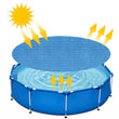 Bâche à bulles ronde 180 cm pour petite piscine hors sol et spa, film PE bleu