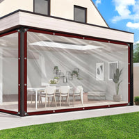 Bâche transparente imperméable à œillets en polyéthylène, 10 tailles de 2 à 6 m