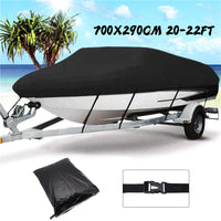 Housse de bateau remorquable imperméable anti-UV en polyester 210D, bateaux de 3,35 à 6,71 m
