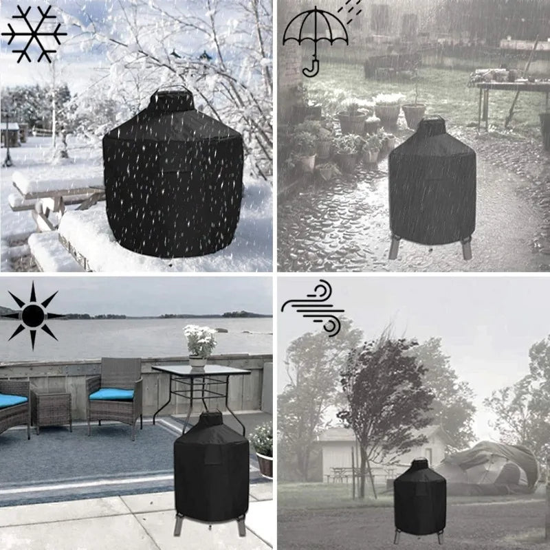 Housse barbecue pour Big Green Egg et Kamado Joe, Oxford 600D imperméable, 80 x 102 cm
