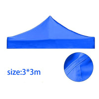 Toit de tonnelle 3x3 ou 2x2 m en Oxford 420D imperméable, rouge ou bleu
