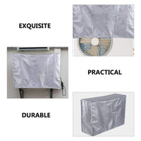 Housse de climatiseur extérieur et de pompe à chaleur, polyester argenté imperméable, 75 à 105 cm