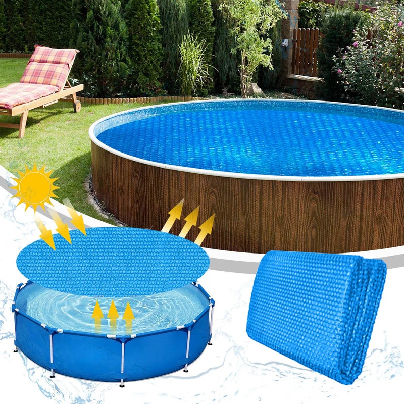 Bâche solaire à bulles ronde pour piscine hors sol, diamètre 180 à 450 cm